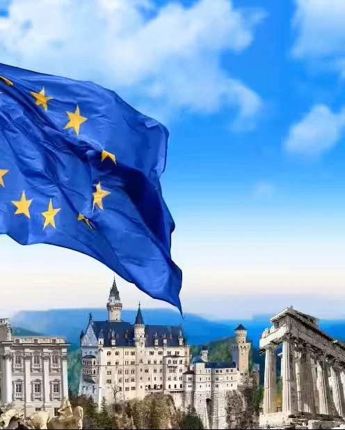 European academic city street
