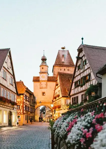 Historic German city and university architecture